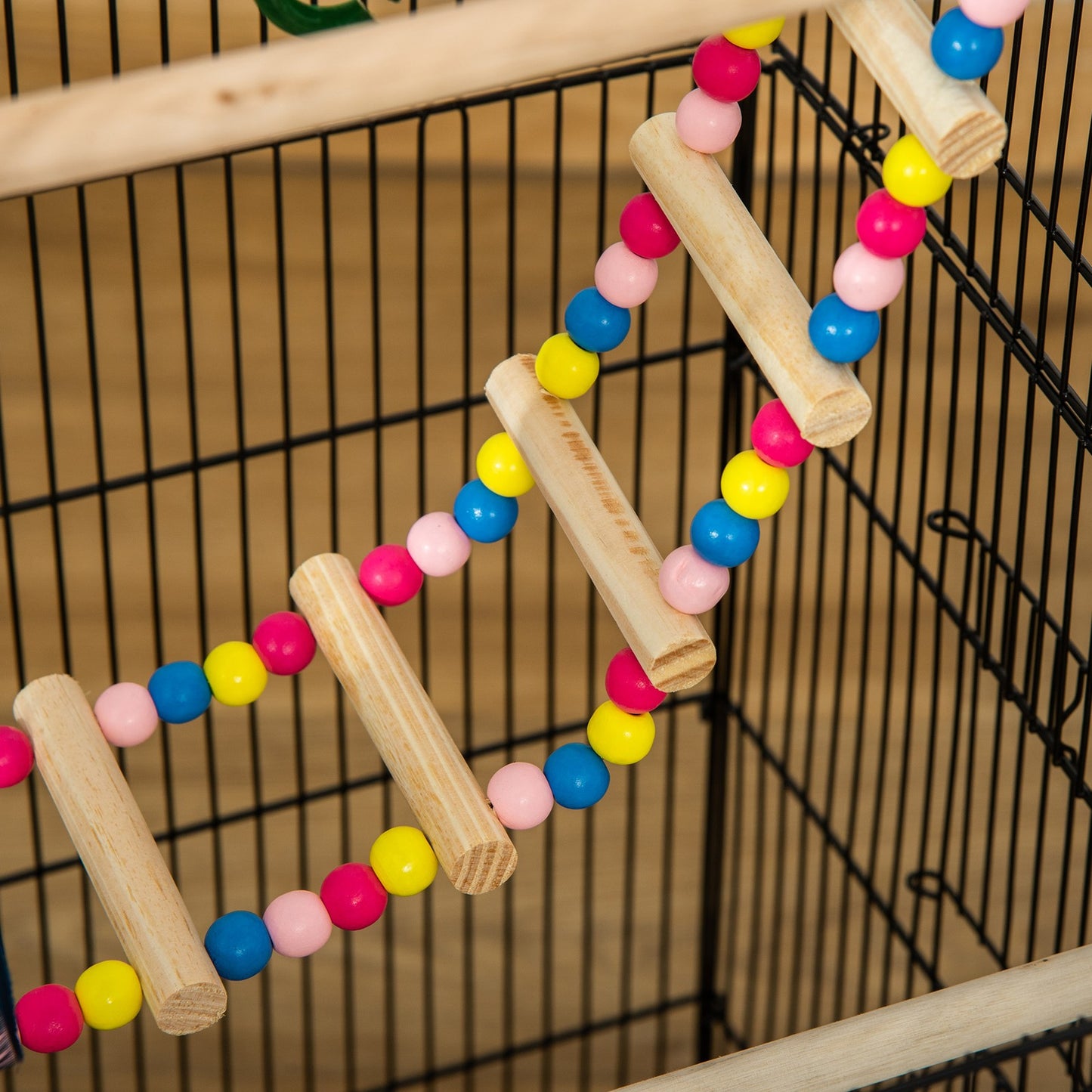 Pawhut Bird Cage for Budgies, Finches, Canaries W/ Accessories, Toys, Tray