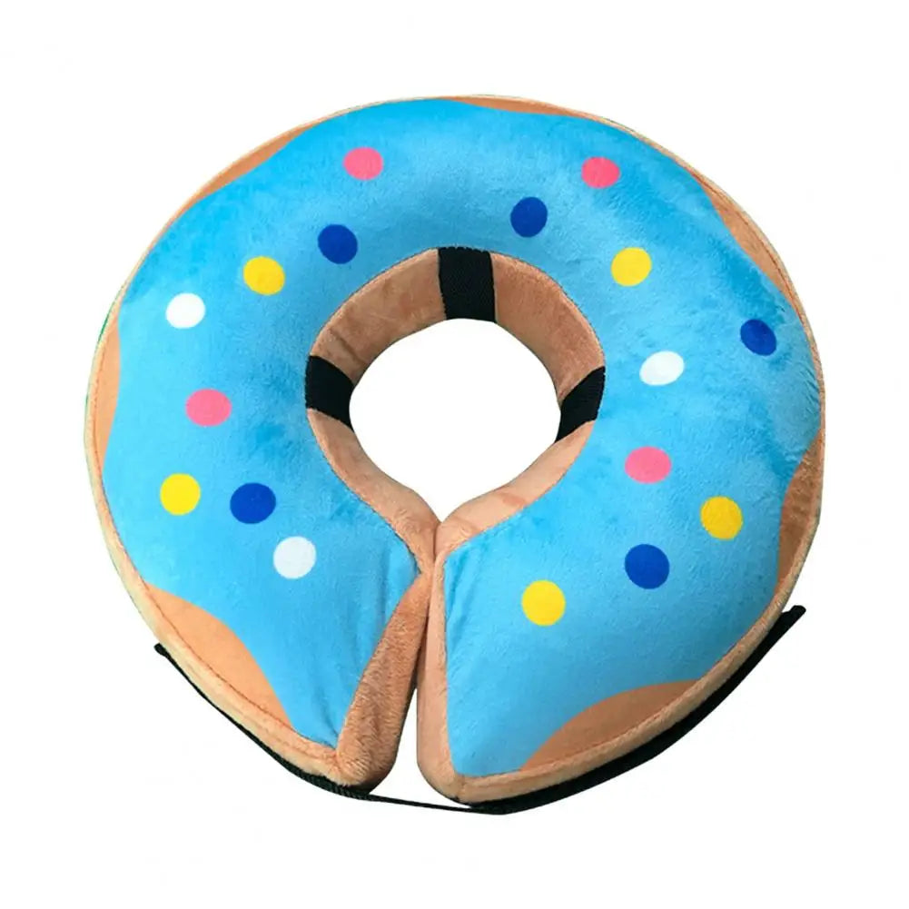 Pet Dog Donut Collar Cone Soft Recovery Cones Adjustment Anti-Bite Inflatable Dog Lick-Proof Collar after Surgery Pet Supplies