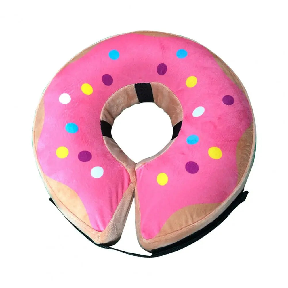 Pet Dog Donut Collar Cone Soft Recovery Cones Adjustment Anti-Bite Inflatable Dog Lick-Proof Collar after Surgery Pet Supplies