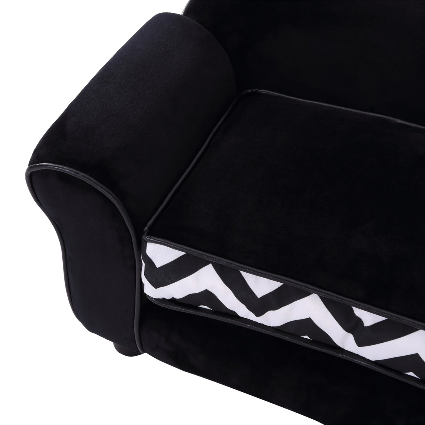 Pawhut Dog Sofa Cat Couch Bed for XS Dogs W/ Removable Sponge Cushion - Black