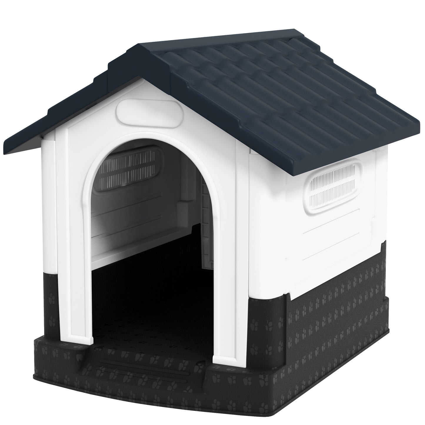 Dog Kennel for Outside, Plastic Dog House, Water-Resistan