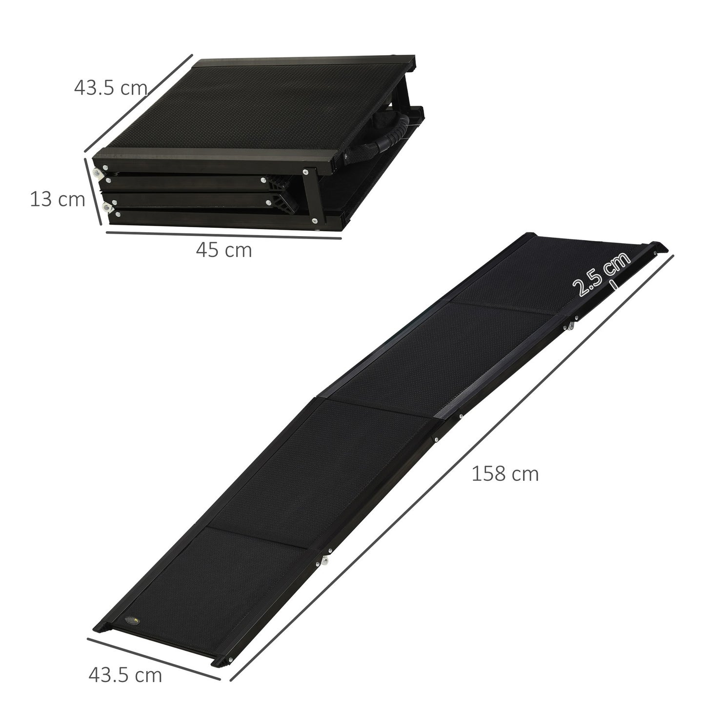 Folding Pet Ramp for XL Dogs W/ Non-Slip Surface, Portable Dog Ramp for Car