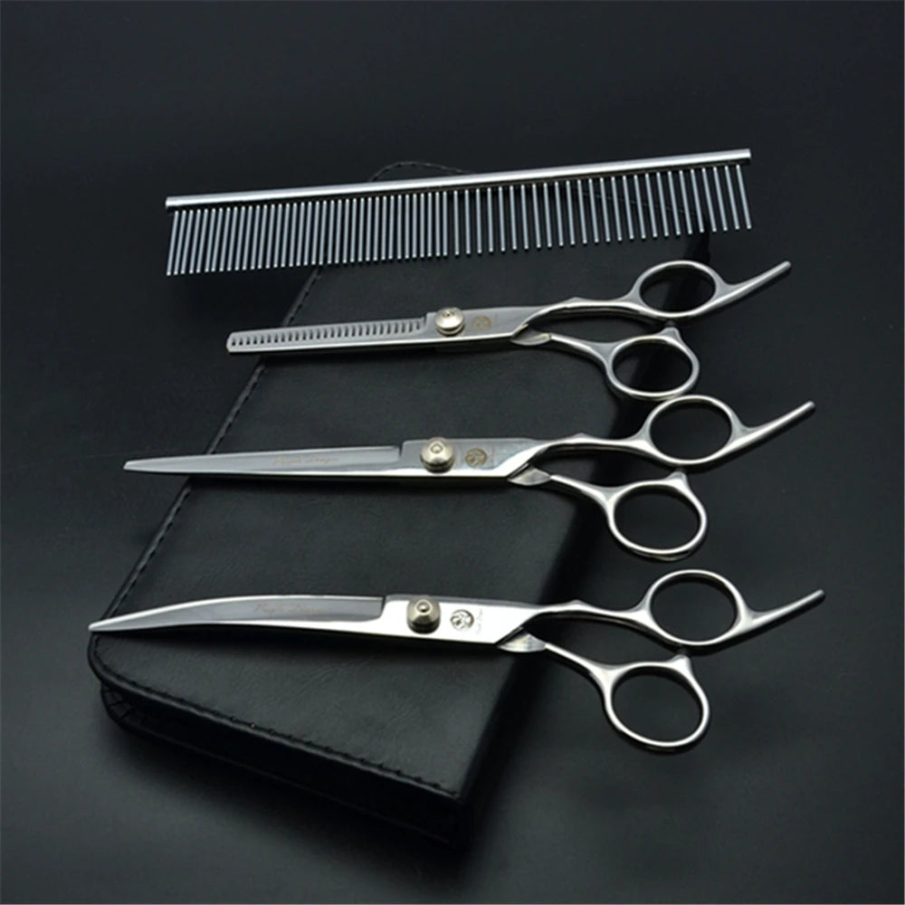 Dog Grooming Scissors 6" 7" Stainless Pet Beauty Scissors Cutting Scissors Thinning Shears Curved Scissors Z3001