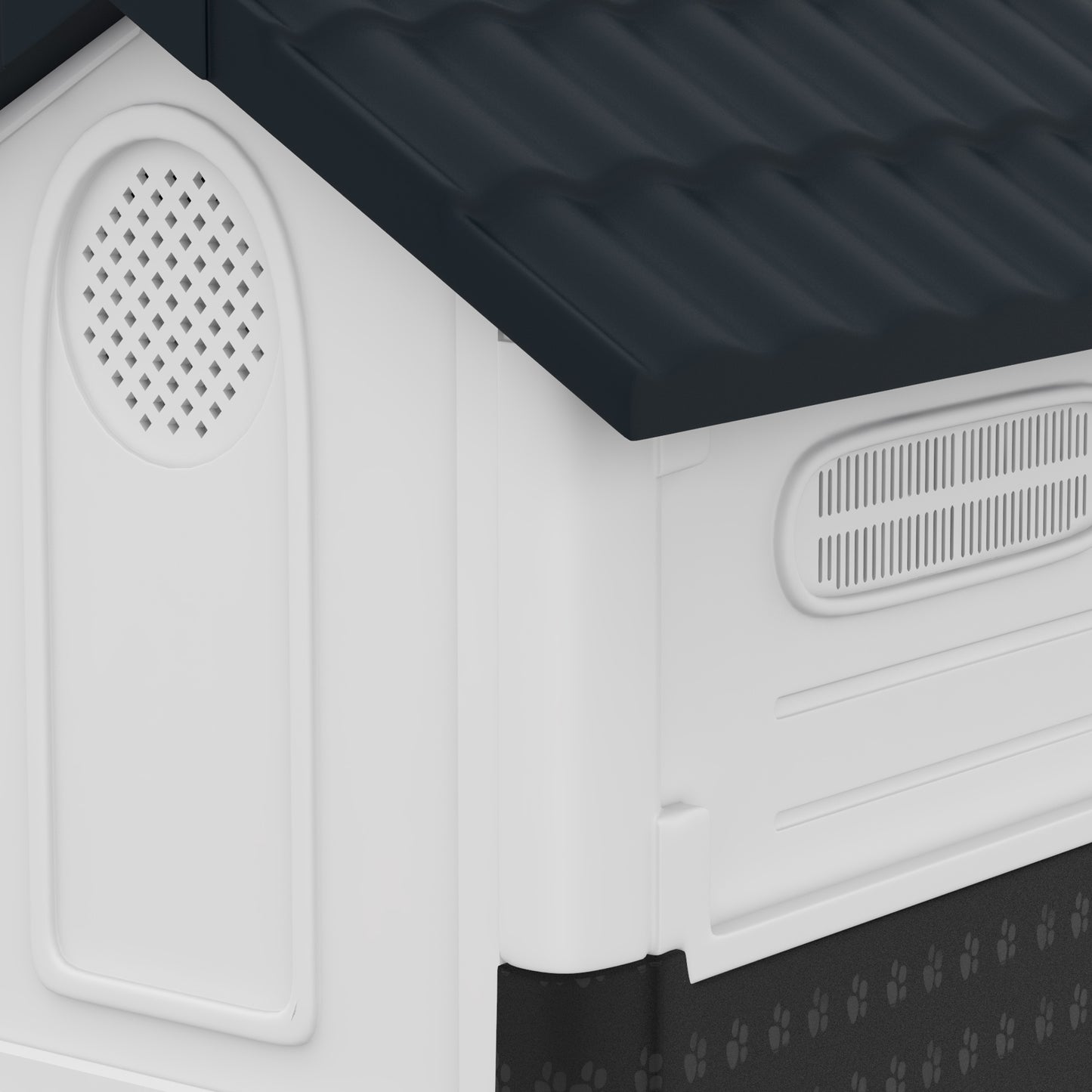 Dog Kennel for Outside, Plastic Dog House, Water-Resistan