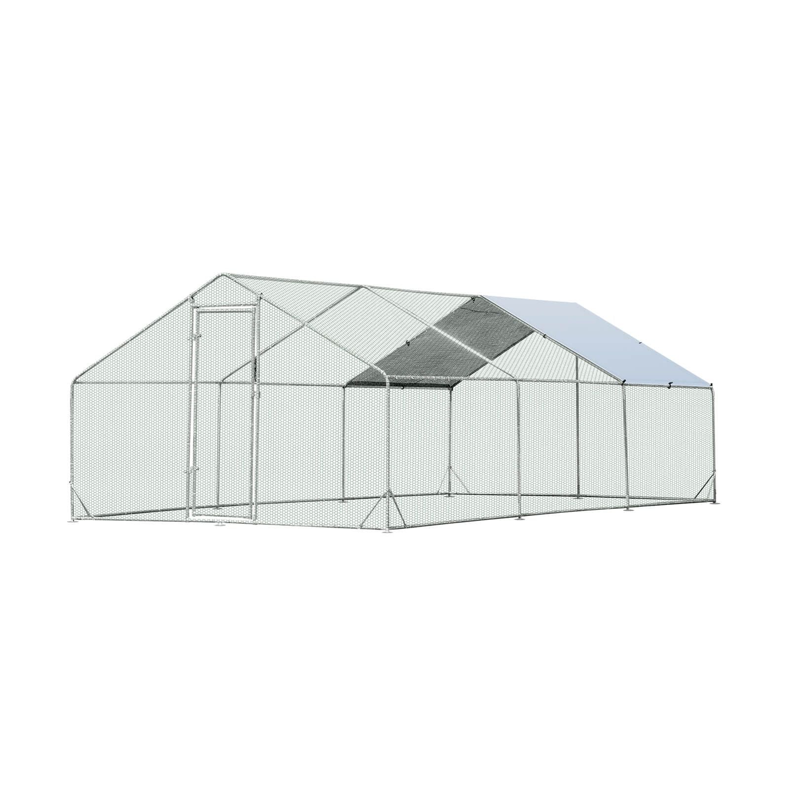Large Spire-Shaped Chicken Coop with Sun-Protective Cover