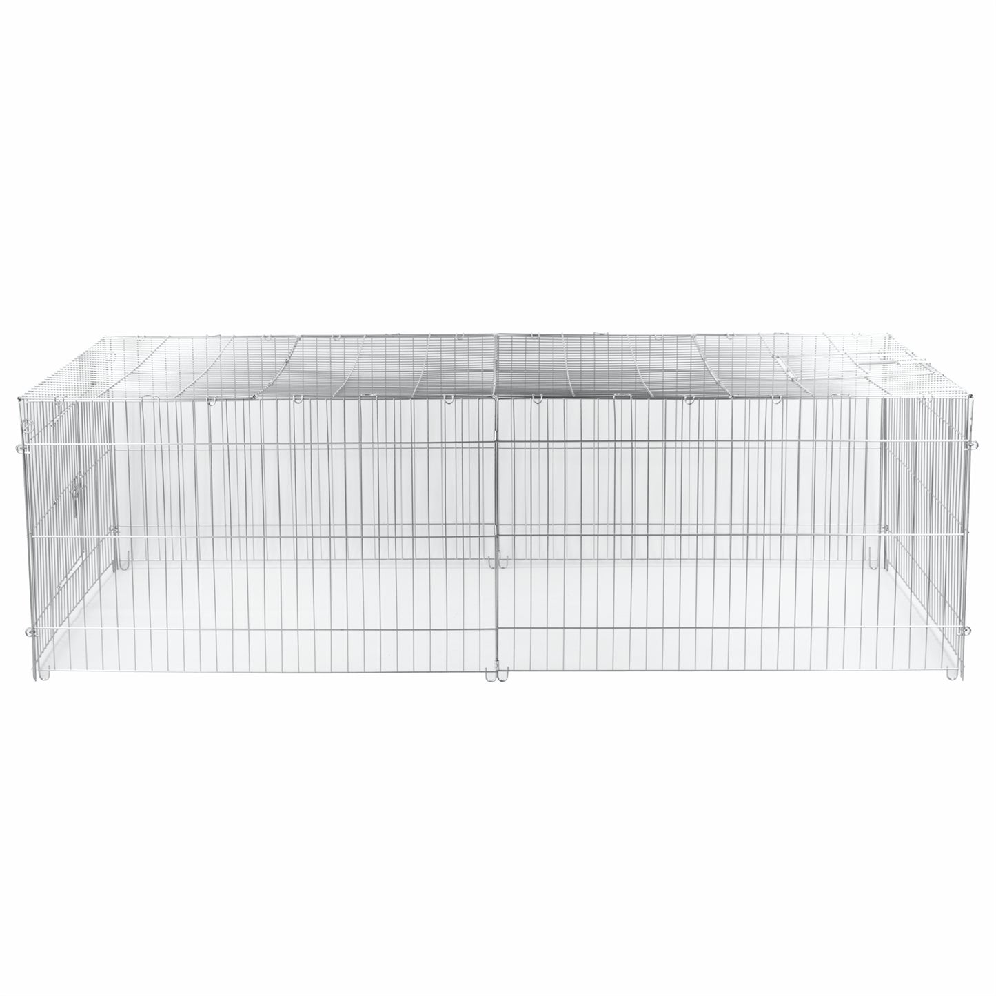 LARGE ENCLOSED PET PLAYPEN RUN PUPPY DOG CAT RABBIT FOLDABLE METAL CHICKEN FENCE