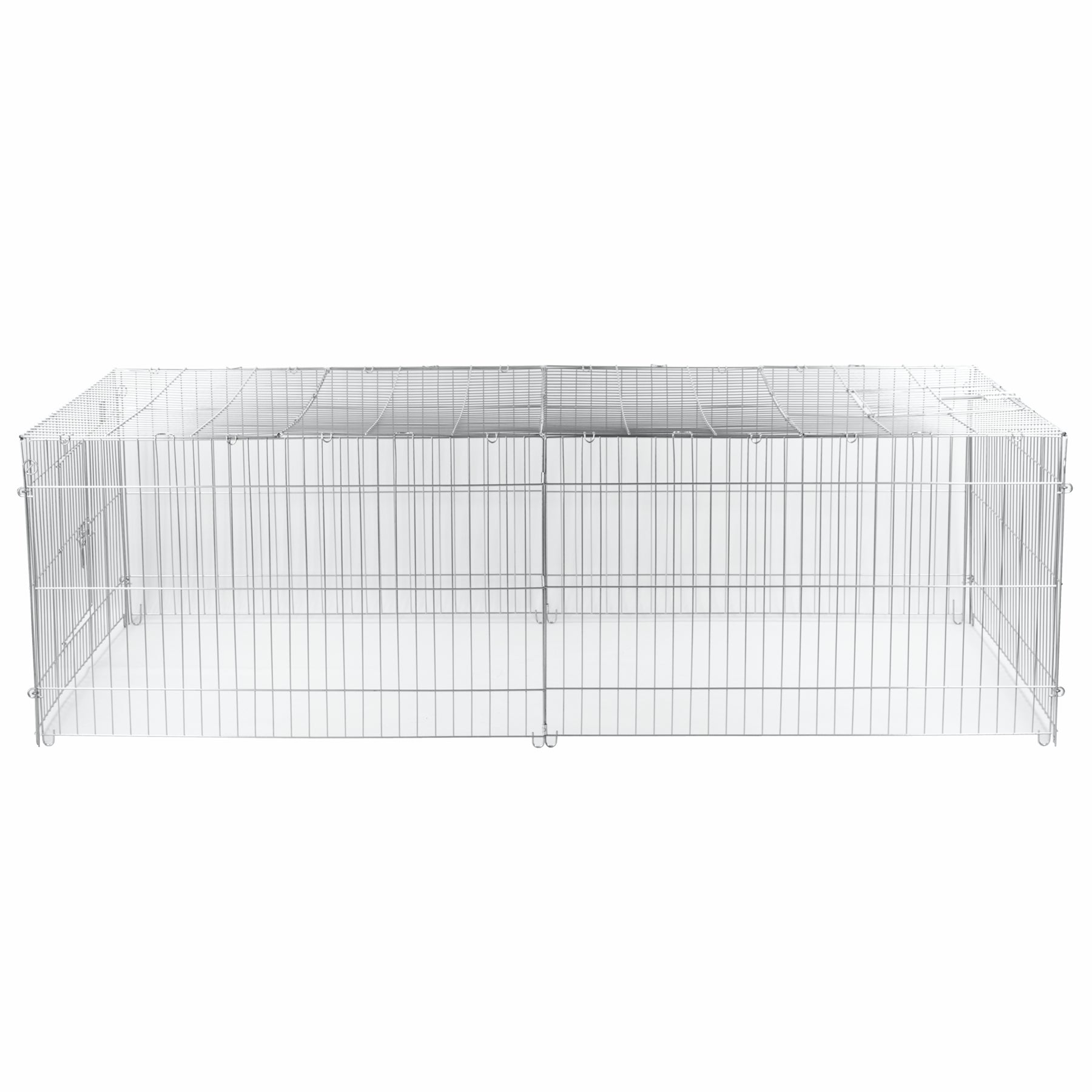 LARGE ENCLOSED PET PLAYPEN RUN PUPPY DOG CAT RABBIT FOLDABLE METAL CHICKEN FENCE