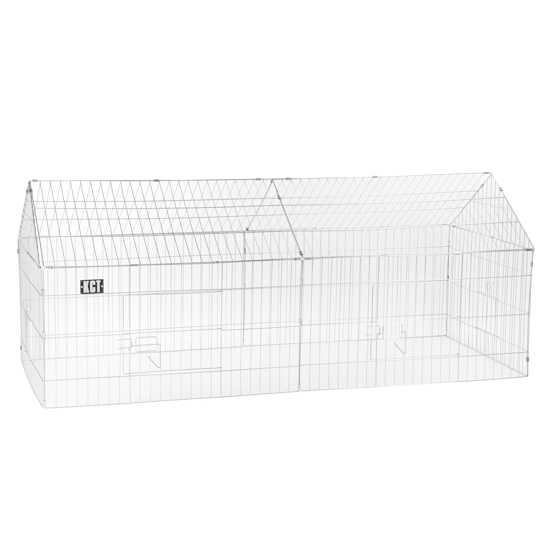 LARGE ENCLOSED PET PLAYPEN RUN PUPPY DOG CAT RABBIT FOLDABLE METAL CHICKEN FENCE
