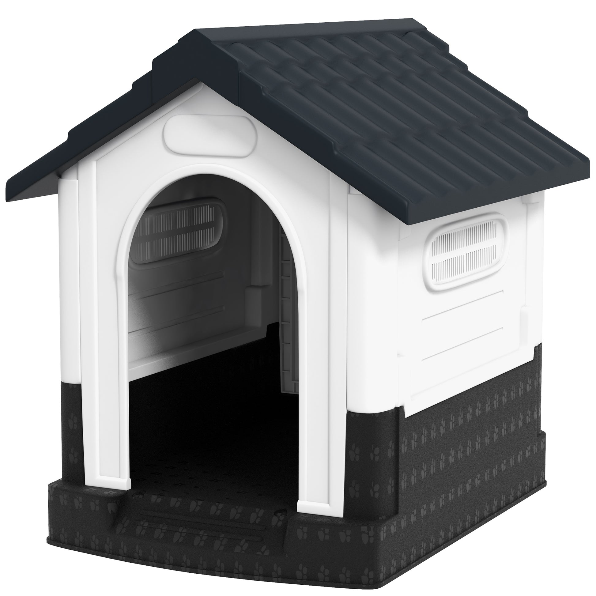 Dog Kennel for Outside, Plastic Dog House, Water-Resistan