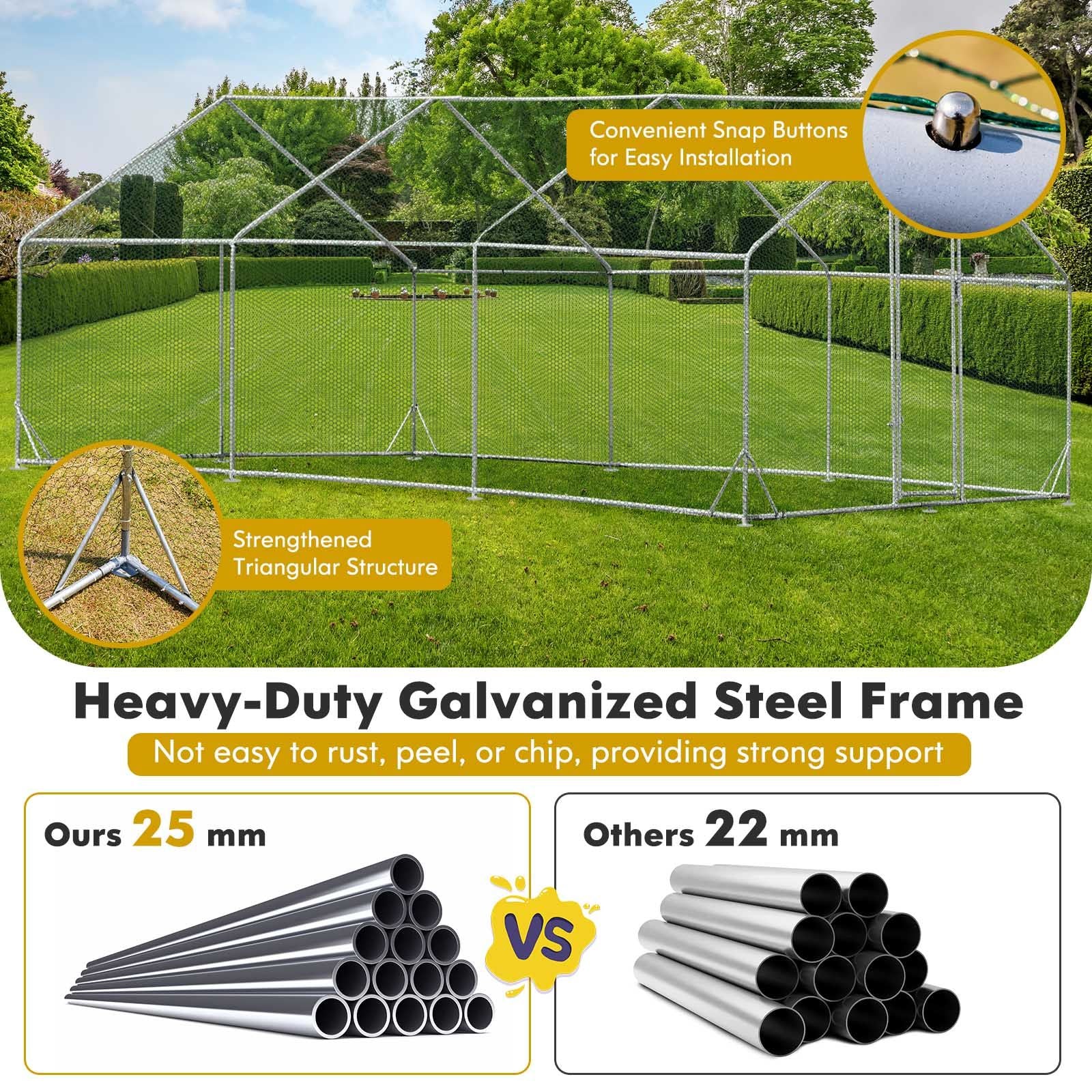 Large Spire-Shaped Chicken Coop with Sun-Protective Cover