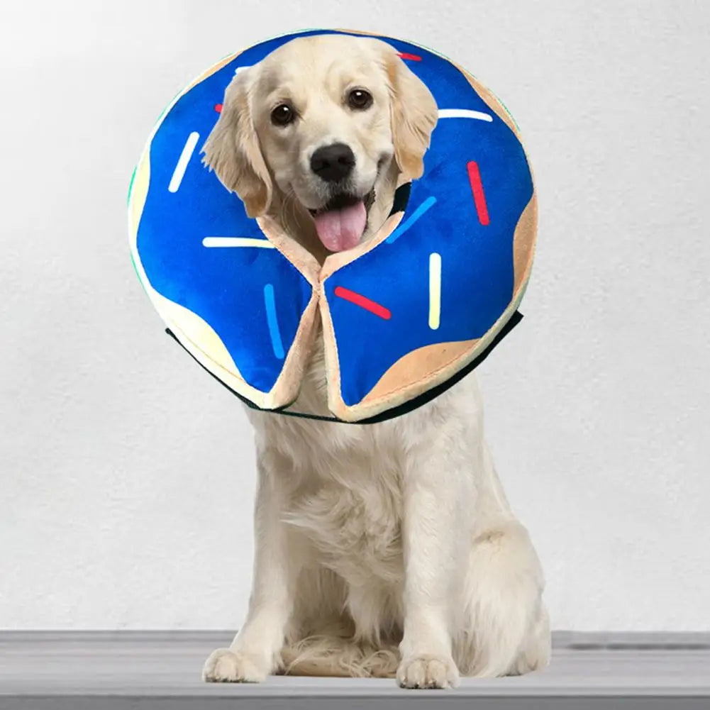 Pet Dog Donut Collar Cone Soft Recovery Cones Adjustment Anti-Bite Inflatable Dog Lick-Proof Collar after Surgery Pet Supplies
