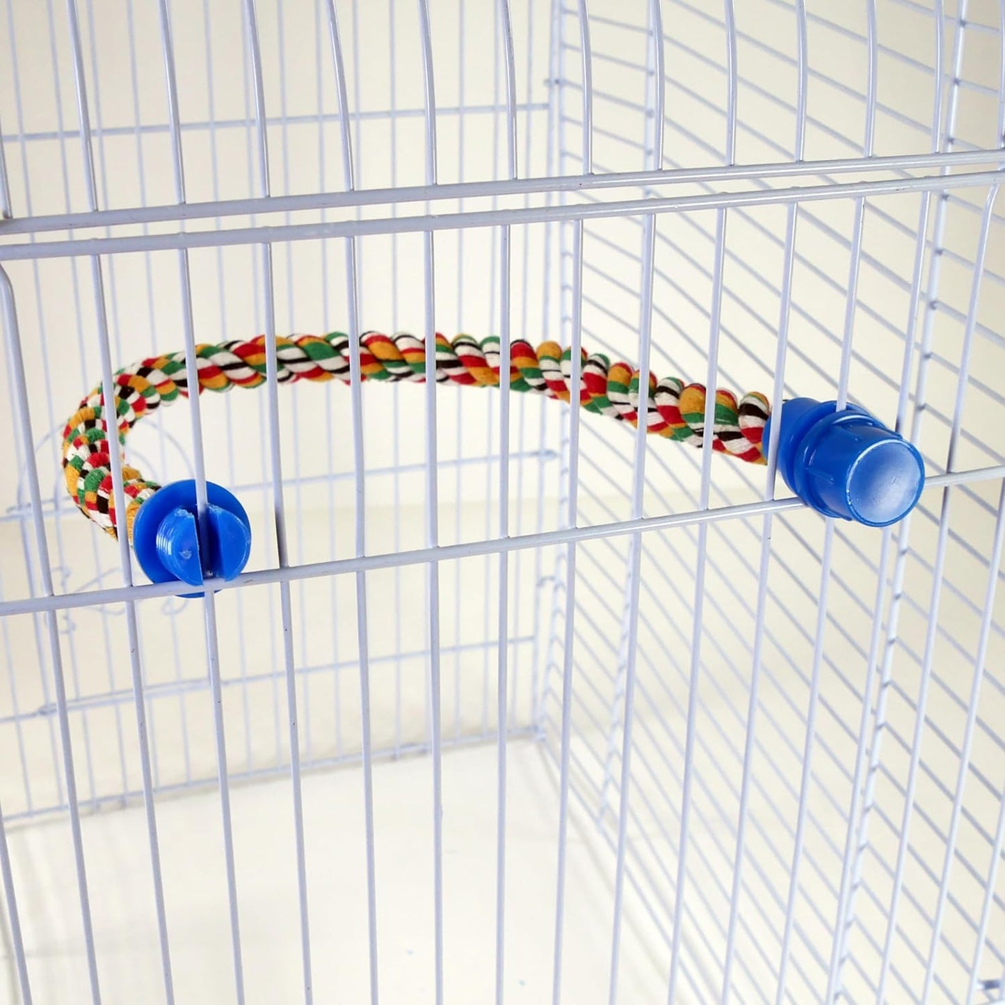 Bird Life Multicolored and Flexible Rope Perch – Create Fun, Colorful Curves and Bends – Great for Small and Medium Birds – 21” Long