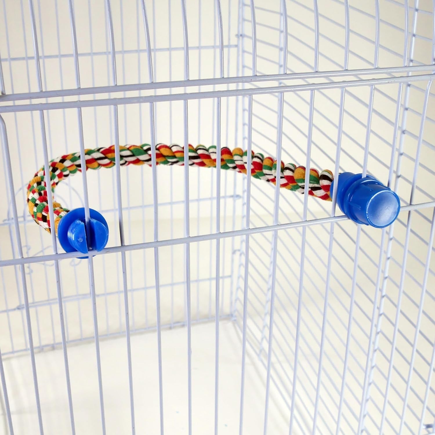 Bird Life Multicolored and Flexible Rope Perch – Create Fun, Colorful Curves and Bends – Great for Small and Medium Birds – 21” Long