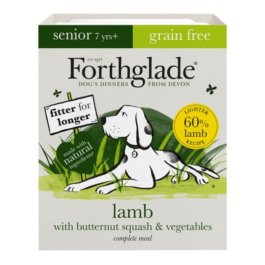 Forthglade Grain Free Lamb, Butternut Squash & Vegetables Complete Senior Wet Dog Food 18 x 395g