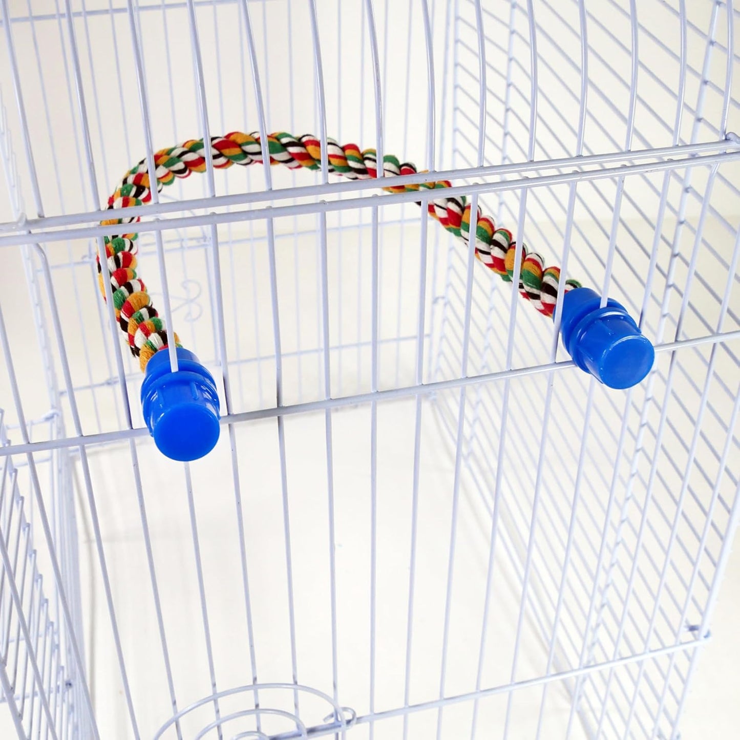 Bird Life Multicolored and Flexible Rope Perch – Create Fun, Colorful Curves and Bends – Great for Small and Medium Birds – 21” Long