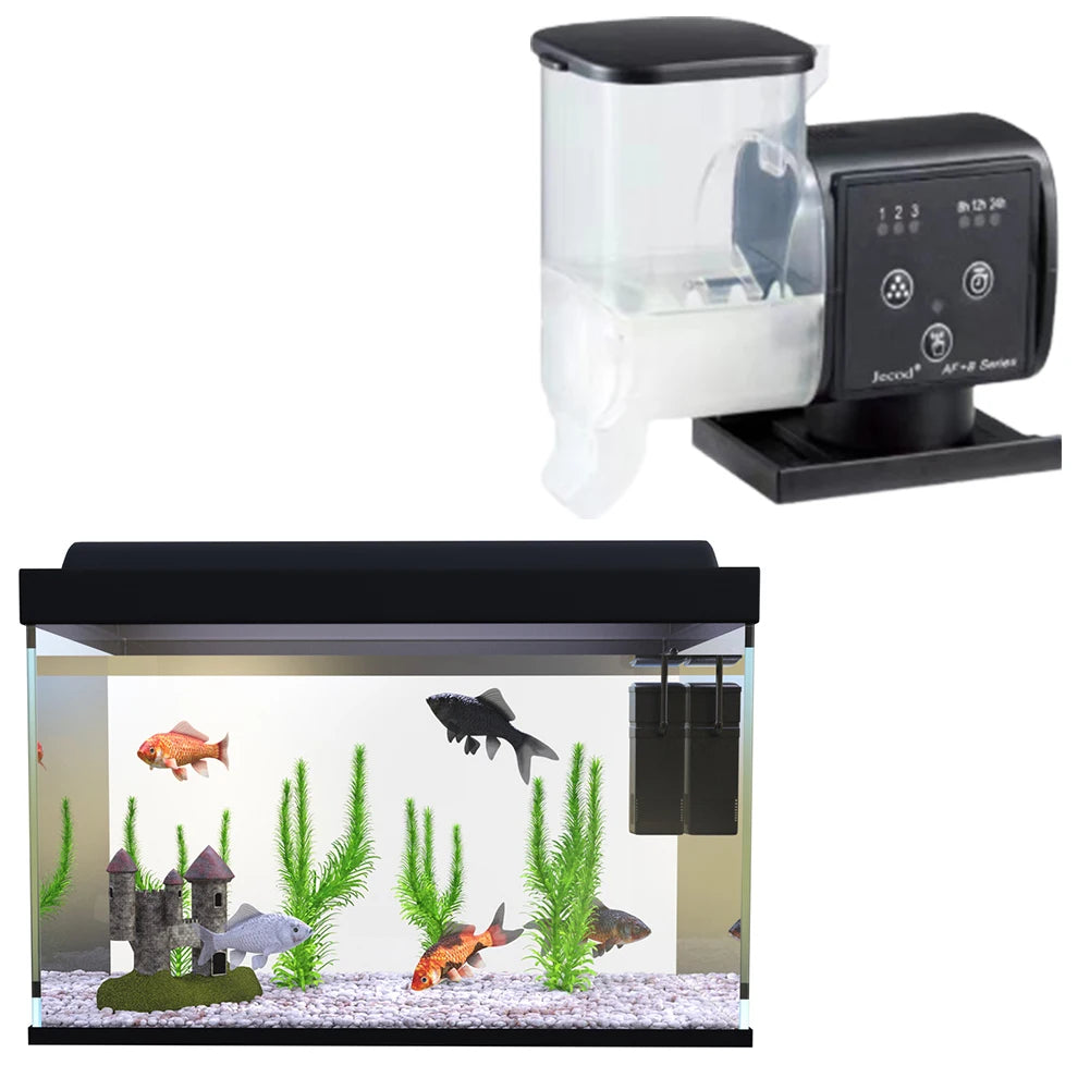 Automatic Fish Feeder Auto Food Dispenser Auto Fish Food Dispenser for Aquarium Small Tank Turtle Betta Koi