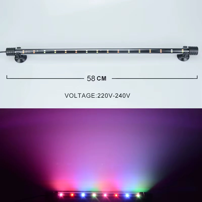 14-58CM Aquarium Light Fish Tank Submersible Light Lamp Waterproof Underwater LED Lights Aquarium Lighting