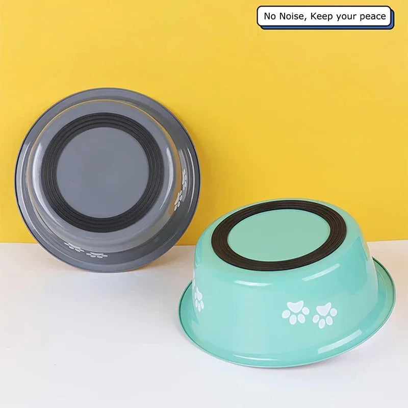Non-Slip Dog Bowls for Small Medium Large Dog Feeder Bowls and Drinkers Stainless Steel Pet Feeders Pets Dogs Accessories