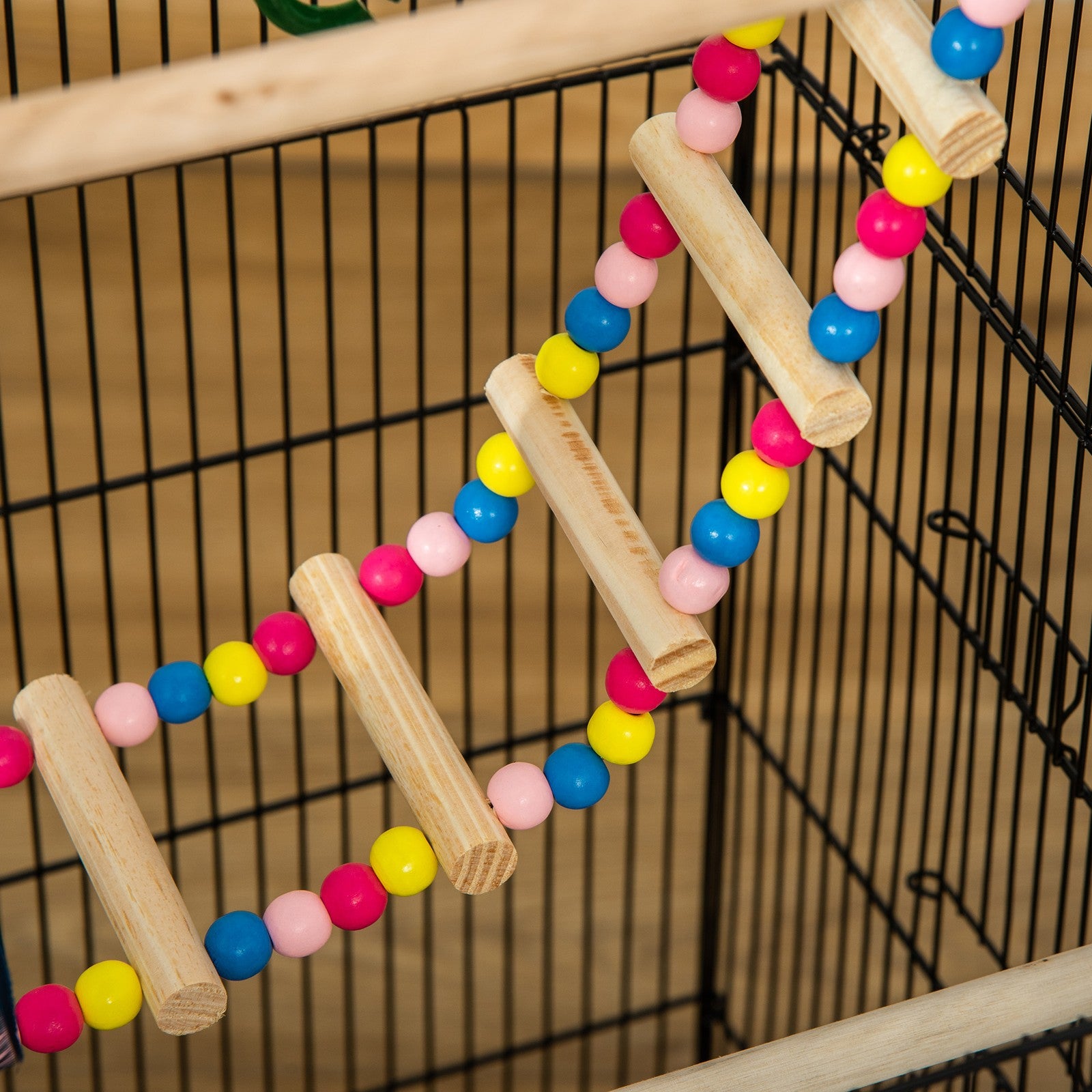 Pawhut Bird Cage for Budgies, Finches, Canaries W/ Accessories, Toys, Tray