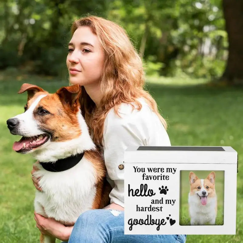 Pet Ashes Urn Wooden Photo Frame Dog Ashes Keepsake Pet Urns Large Memorial Urns Pet Ashes Photo Box Dog Urns Pet Cremate Urn