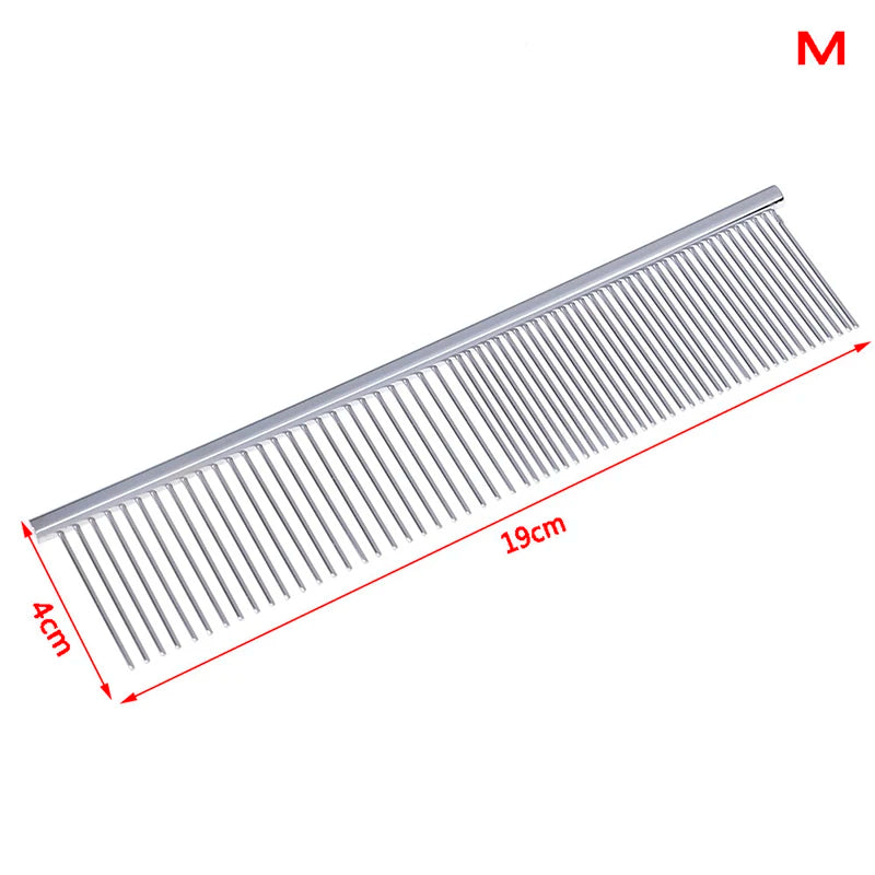 Hot Sale Stainless Steel Pet Hair Trimmer Combs Puppy Cat Cleaning Brush Pet Shedding Grooming Asymmetric Dog Long Hair Comb