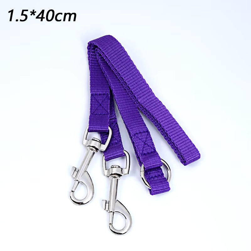 Double Twin Dual Coupler Dog Leash Two in One Strong Nylon V Shape Adjustable Pet Dog Leash Colorful Two Ways 2 Dogs Pet Lead