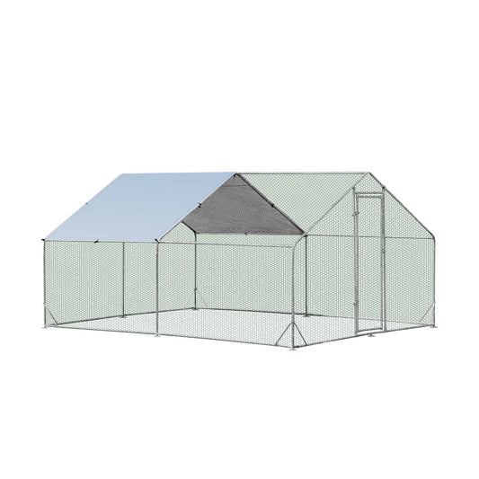 Large Spire-Shaped Chicken Coop with Sun-Protective Cover