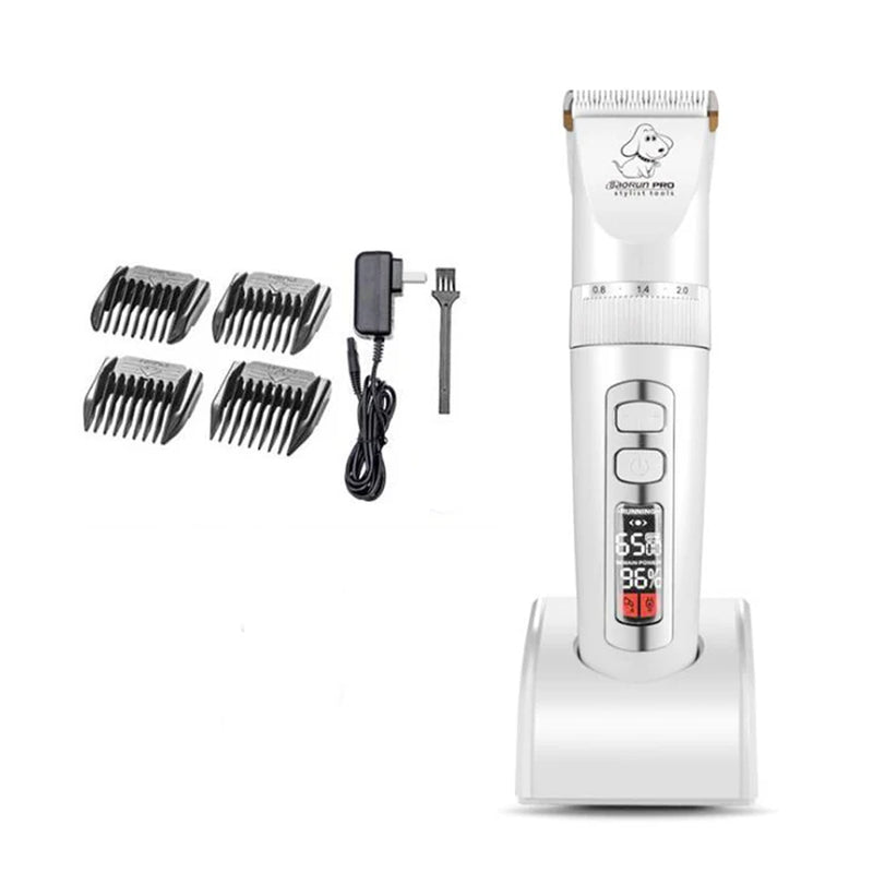 Baorun P2 Electric Hair Clipper for Dogs Cat Professional LCD Screen Pet Trimmer Clippers Rechargeable Electric Trimmer