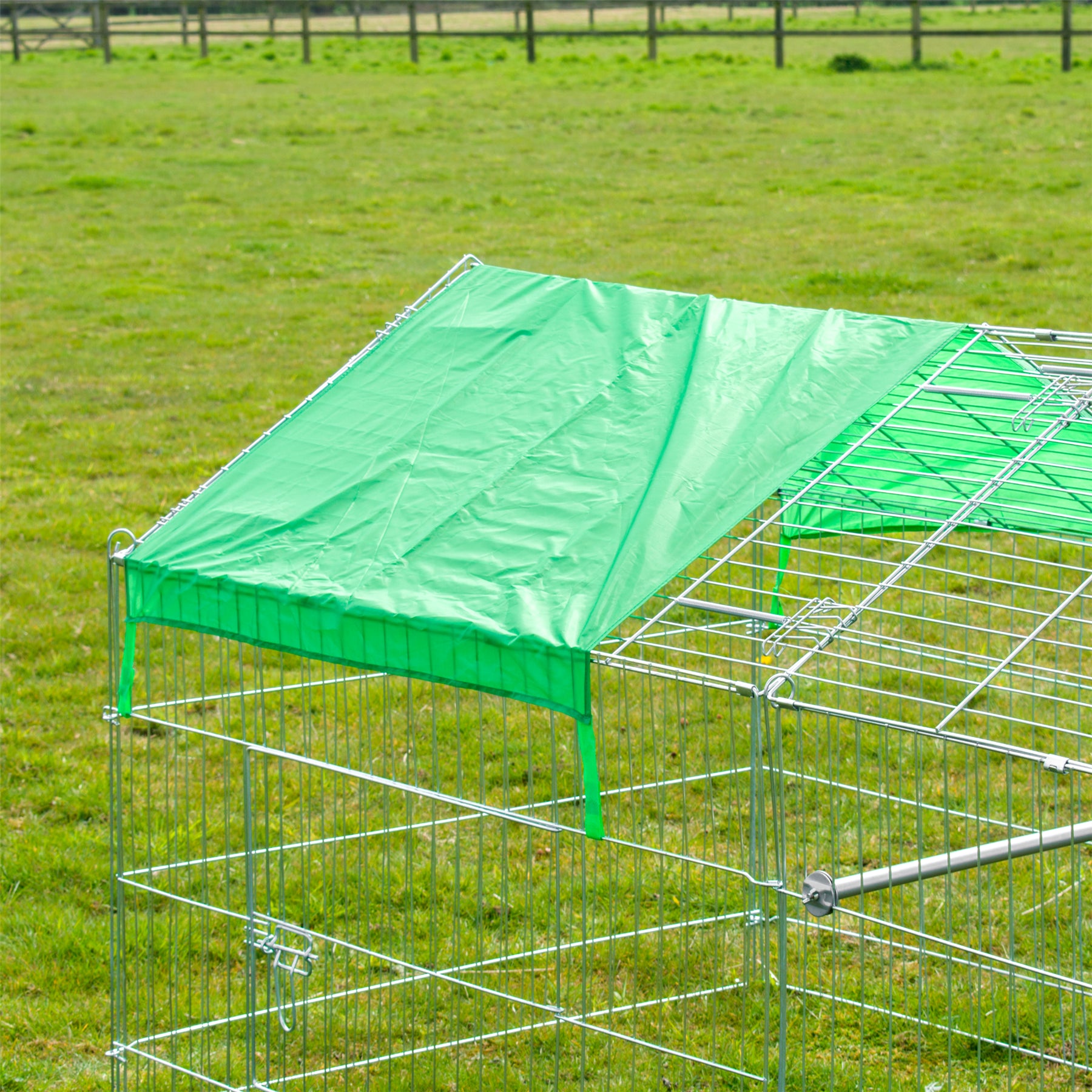 LARGE ENCLOSED PET PLAYPEN RUN PUPPY DOG CAT RABBIT FOLDABLE METAL CHICKEN FENCE