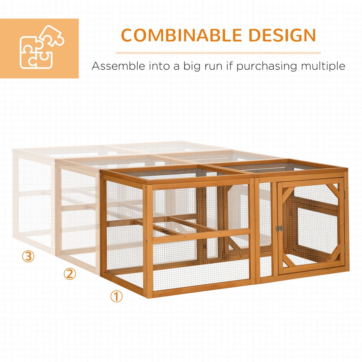 Pawhut Wooden Chicken Coop W/ Perches, Doors, for 2-4 Chickens