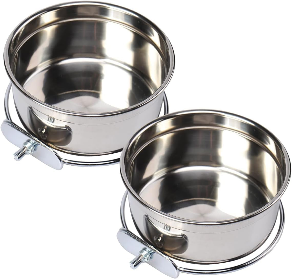 Esprite Bird Bowl Parrot Feeder Bird Feeder for Cage - 2 PCS