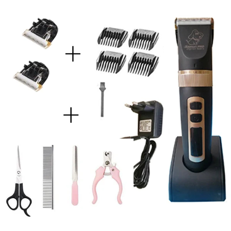 Baorun P2 Electric Hair Clipper for Dogs Cat Professional LCD Screen Pet Trimmer Clippers Rechargeable Electric Trimmer