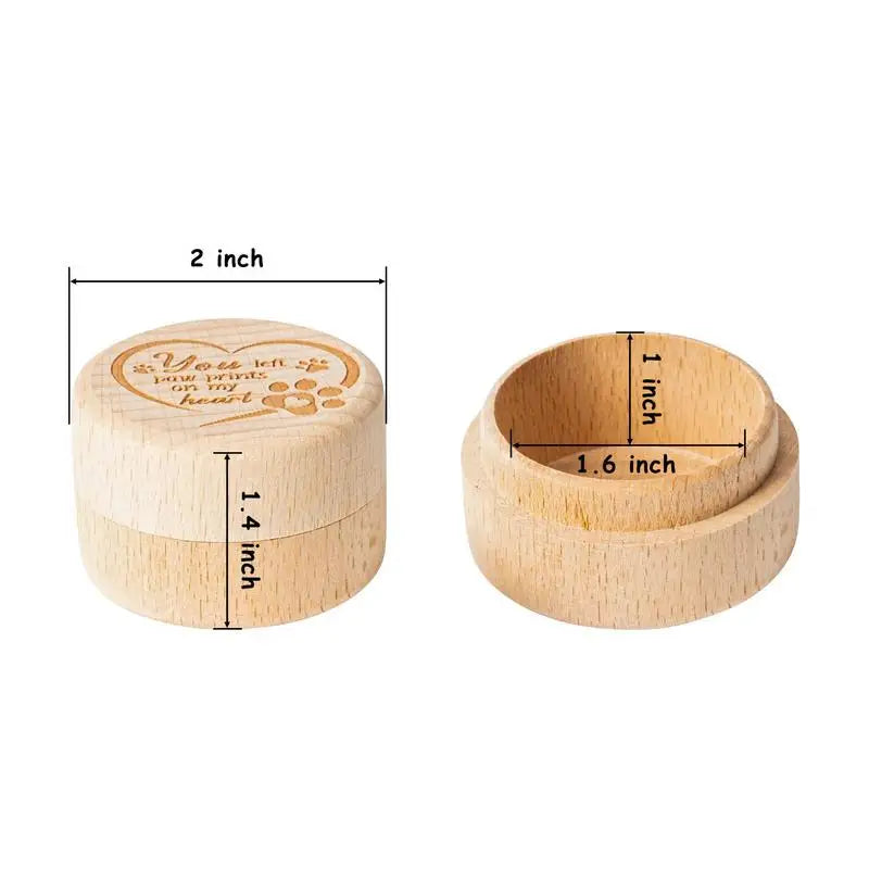 Dog Hair Keepsake Box Wooden Engraved Pet Memorial Box Pet Storage Box for Dog and Cat Ashes Wooden Engraved Dog Tooth Box Dog