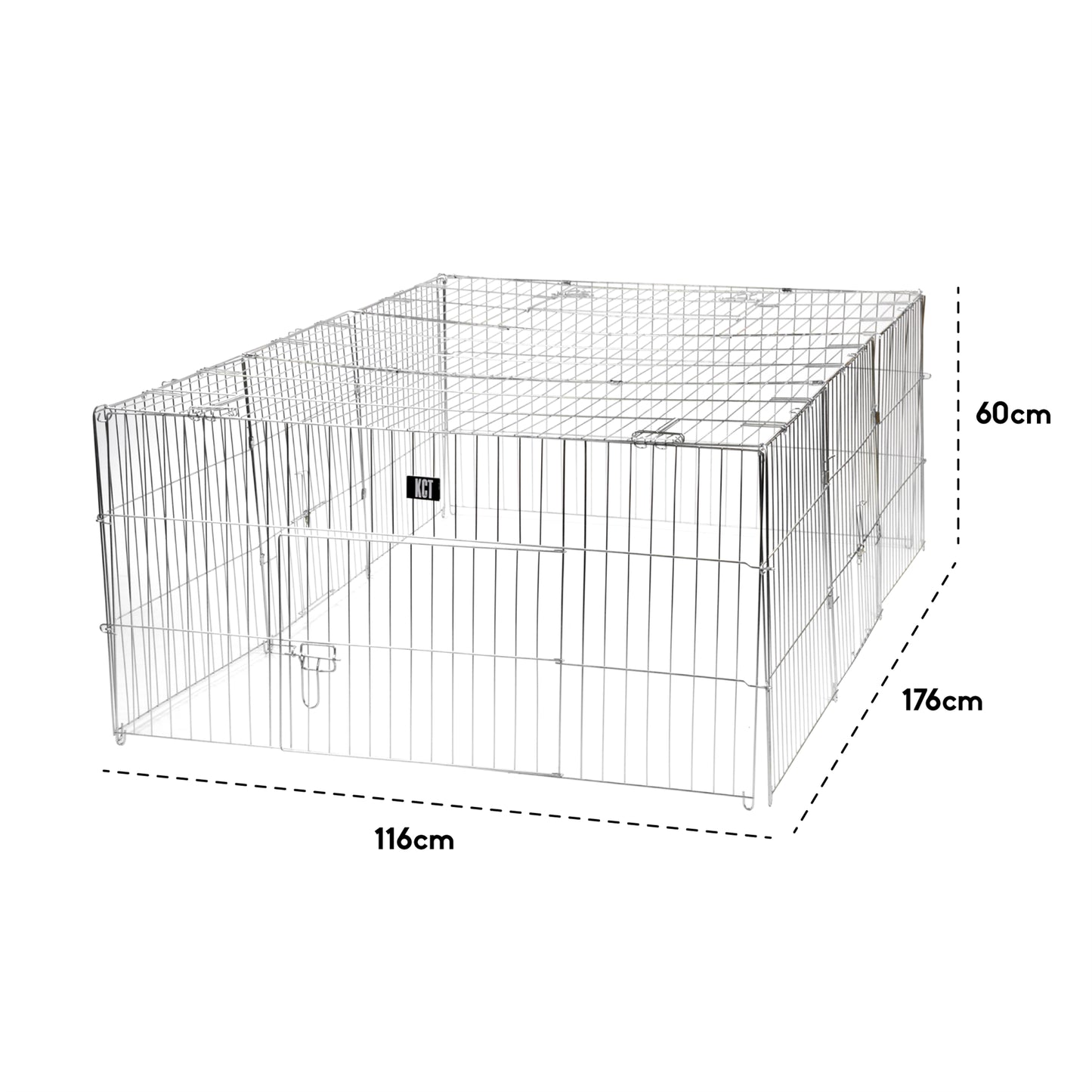 LARGE ENCLOSED PET PLAYPEN RUN PUPPY DOG CAT RABBIT FOLDABLE METAL CHICKEN FENCE