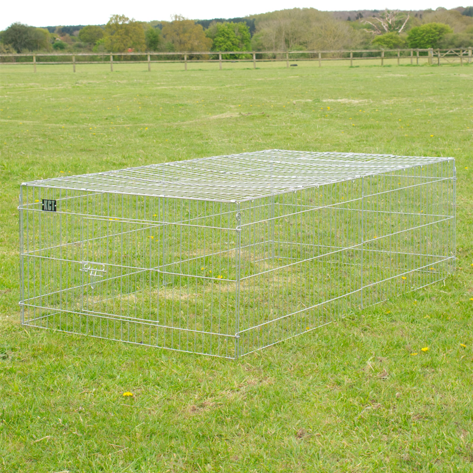 LARGE ENCLOSED PET PLAYPEN RUN PUPPY DOG CAT RABBIT FOLDABLE METAL CHICKEN FENCE