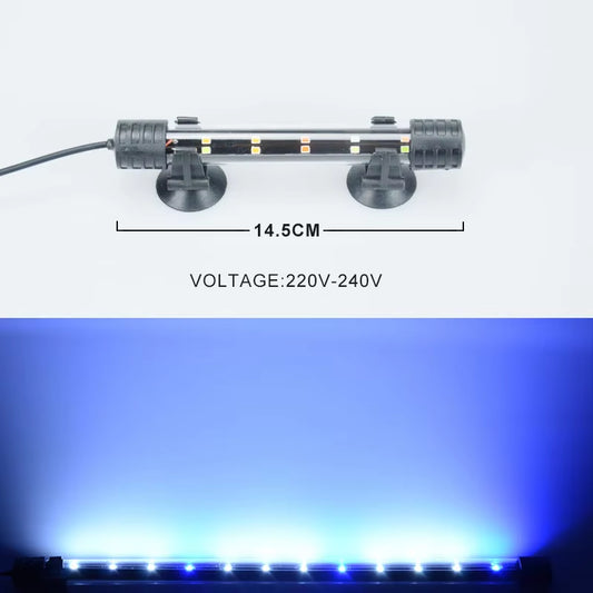 14-58CM Aquarium Light Fish Tank Submersible Light Lamp Waterproof Underwater LED Lights Aquarium Lighting