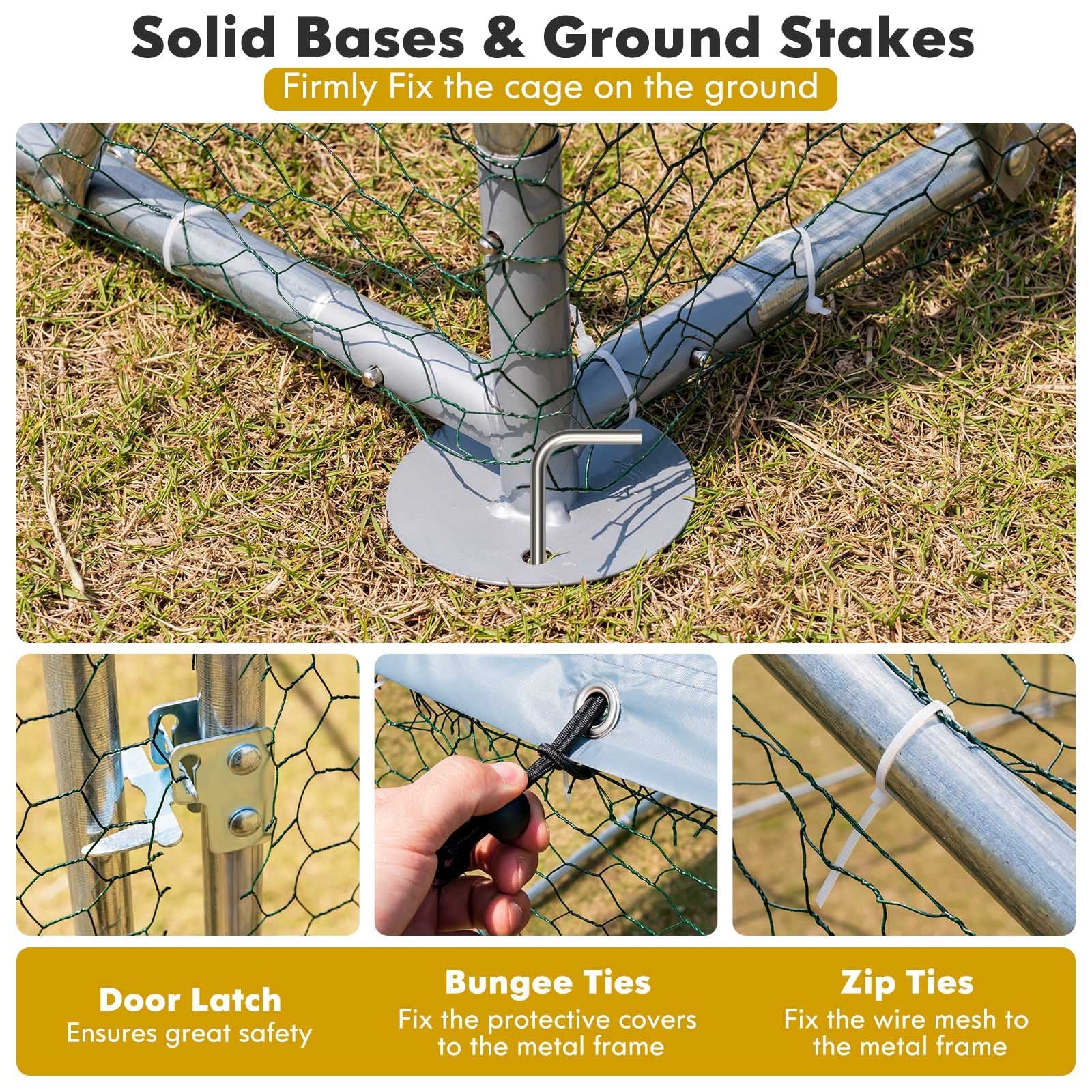Large Spire-Shaped Chicken Coop with Sun-Protective Cover