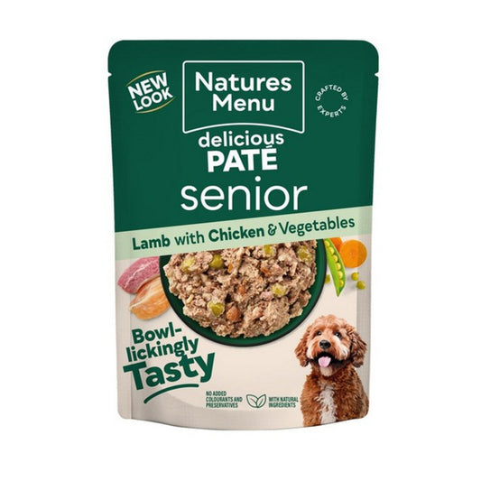Natures Menu Dog Pouch Chicken and Lamb Senior 8Pk 300g