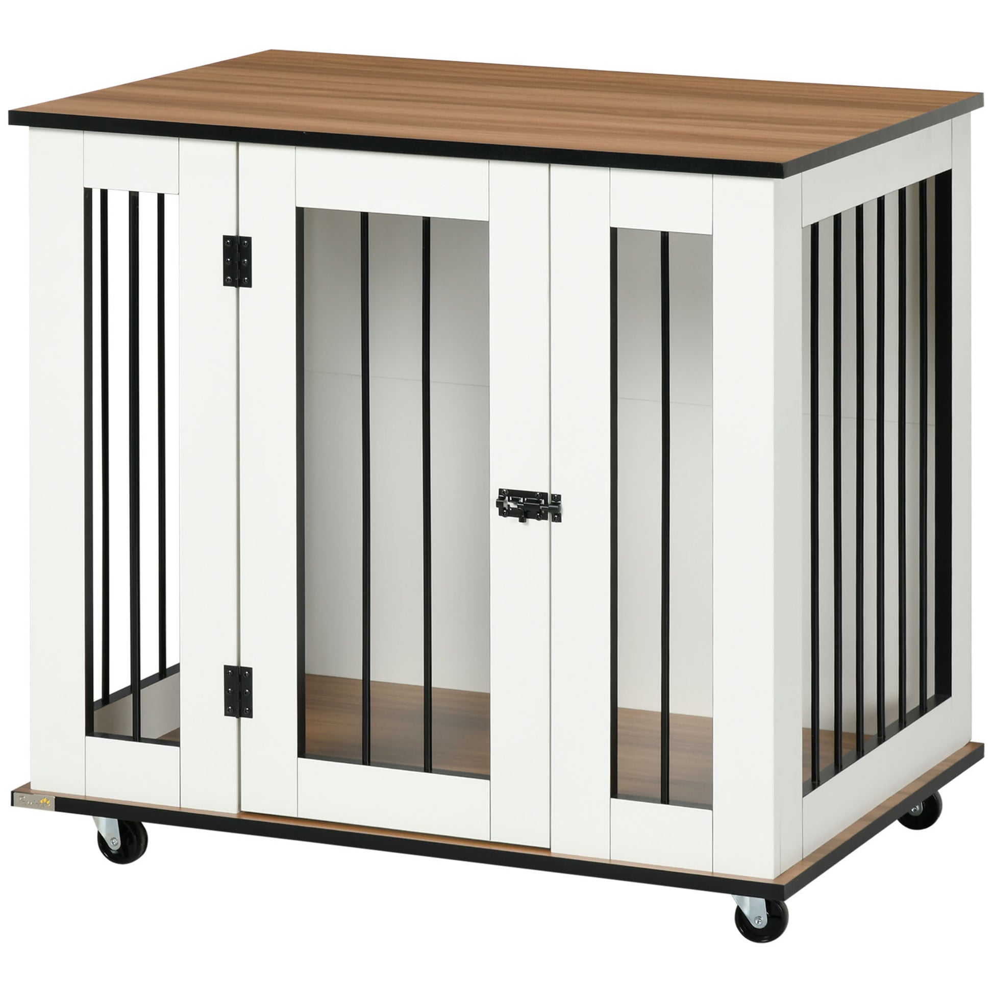 Dog Crate Furniture, Dog Cage End Table with Wheels, for Dogs