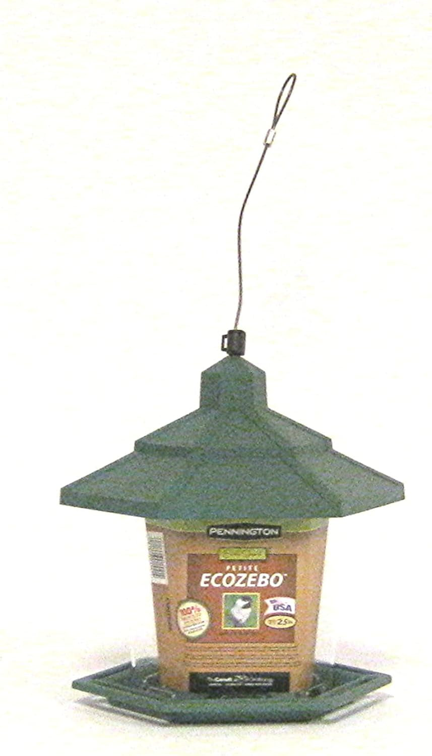 Earth Smart Petite Ecozebo Bird Feeder Green 2.5 Pounds