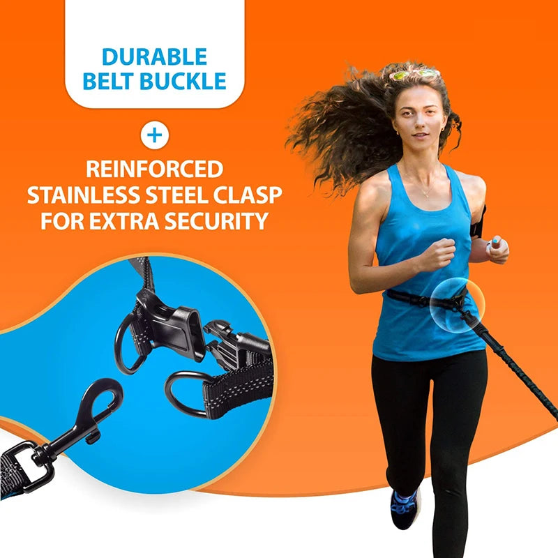 Strong Hands Free Double Dog Leash Reflective Comfortable No Tangle Padded Handle Dual Pet Lead for Medium Large Dogs