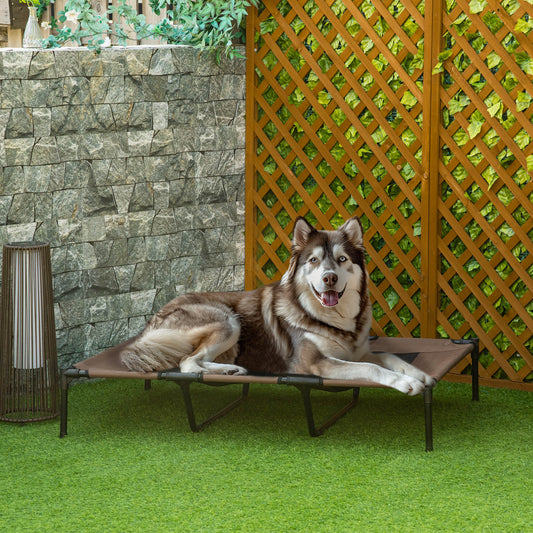 Cooling Elevated Dog Bed Portable Raised Pet Cot for Indoor & Outdoor Use