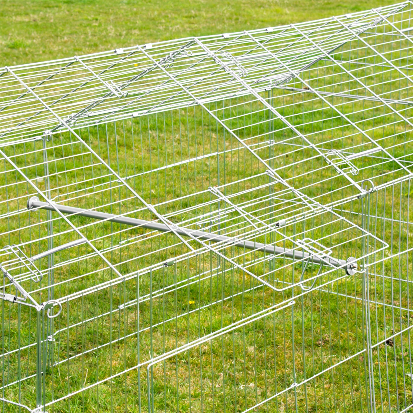 LARGE ENCLOSED PET PLAYPEN RUN PUPPY DOG CAT RABBIT FOLDABLE METAL CHICKEN FENCE