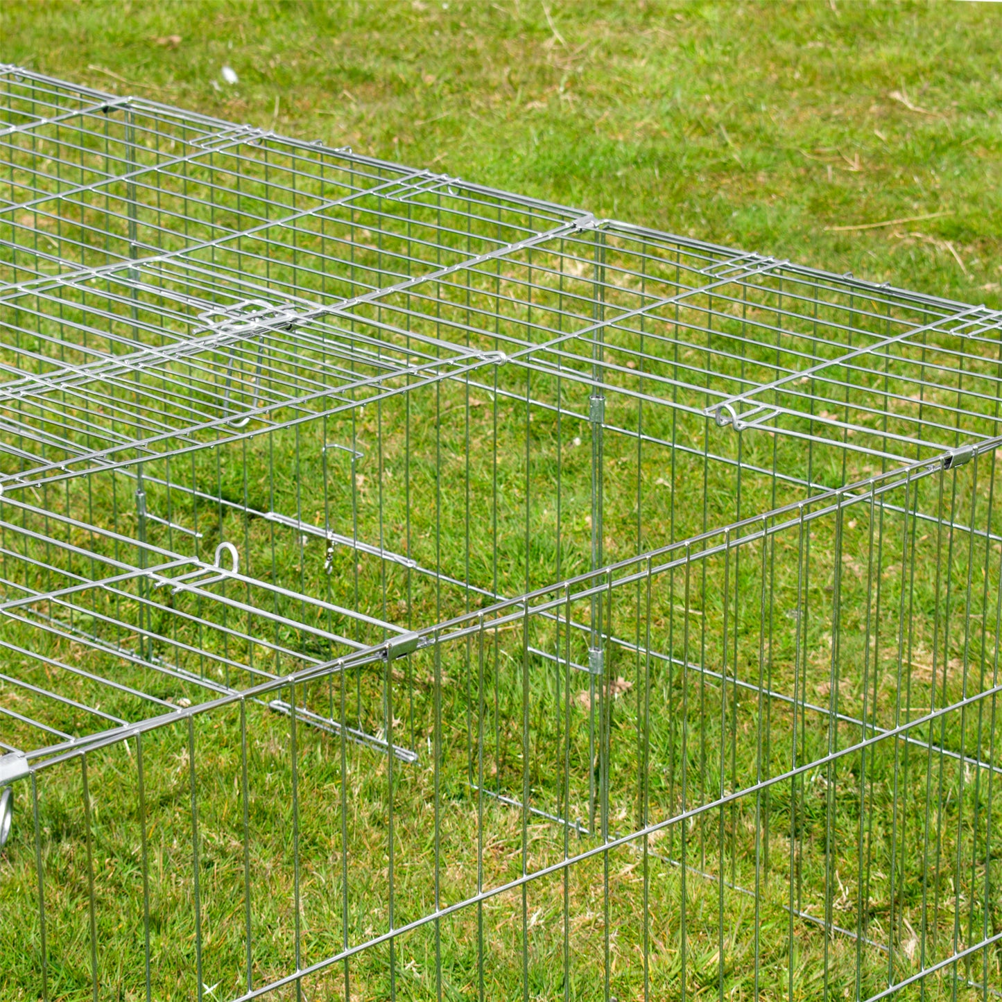 LARGE ENCLOSED PET PLAYPEN RUN PUPPY DOG CAT RABBIT FOLDABLE METAL CHICKEN FENCE
