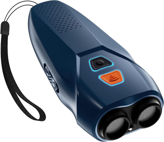 Dog Barking Control Devices Dual Sensor anti Barking Device with Training/Deterrent Modes Dog Whistle to Stop Barking Ultrasonic Dog Barking Deterrent with LED Flashlight 25 FT Range Rechargeable