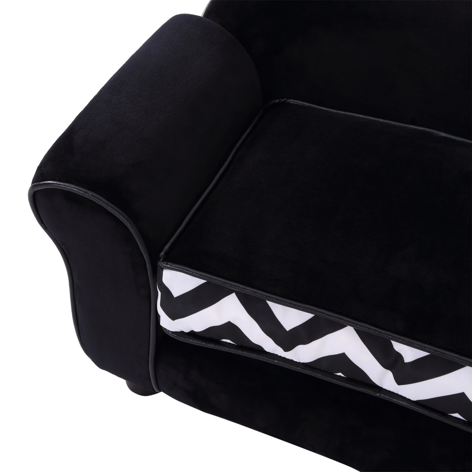 Pawhut Dog Sofa Cat Couch Bed for XS Dogs W/ Removable Sponge Cushion - Black