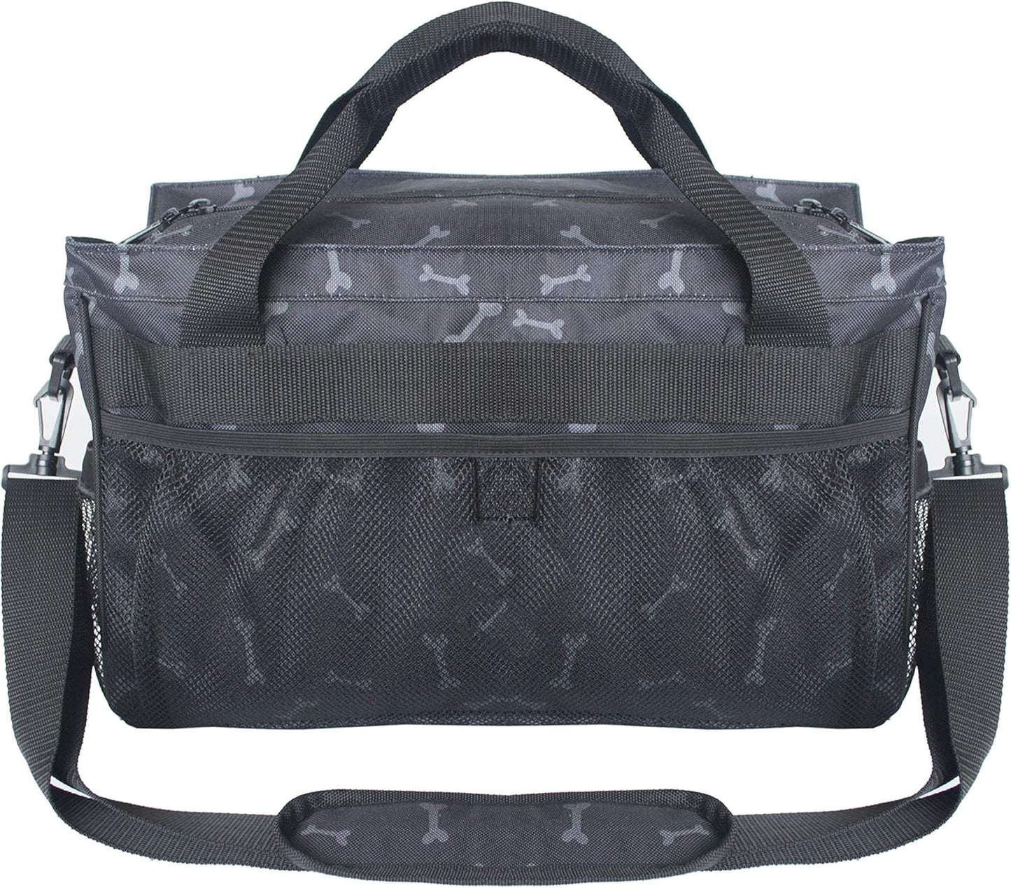 Dog Travel Bag, Pet Luggage Suitcase Weekend Tote Carrier with Collapsible Bowl, Pet Luggage Suitcase Weekend Tote Carrier with Collapsible Bowl (Black)
