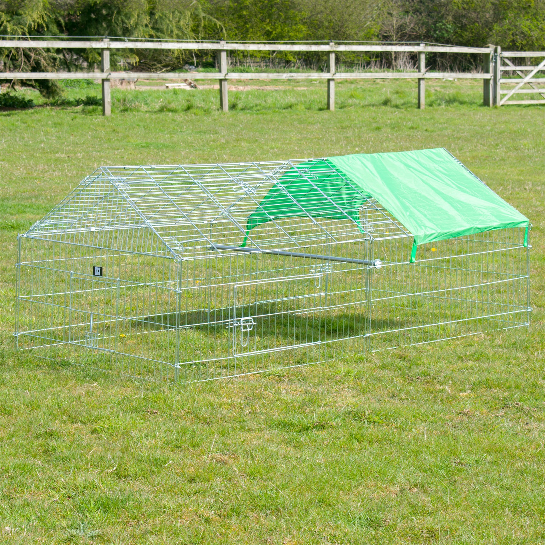 LARGE ENCLOSED PET PLAYPEN RUN PUPPY DOG CAT RABBIT FOLDABLE METAL CHICKEN FENCE
