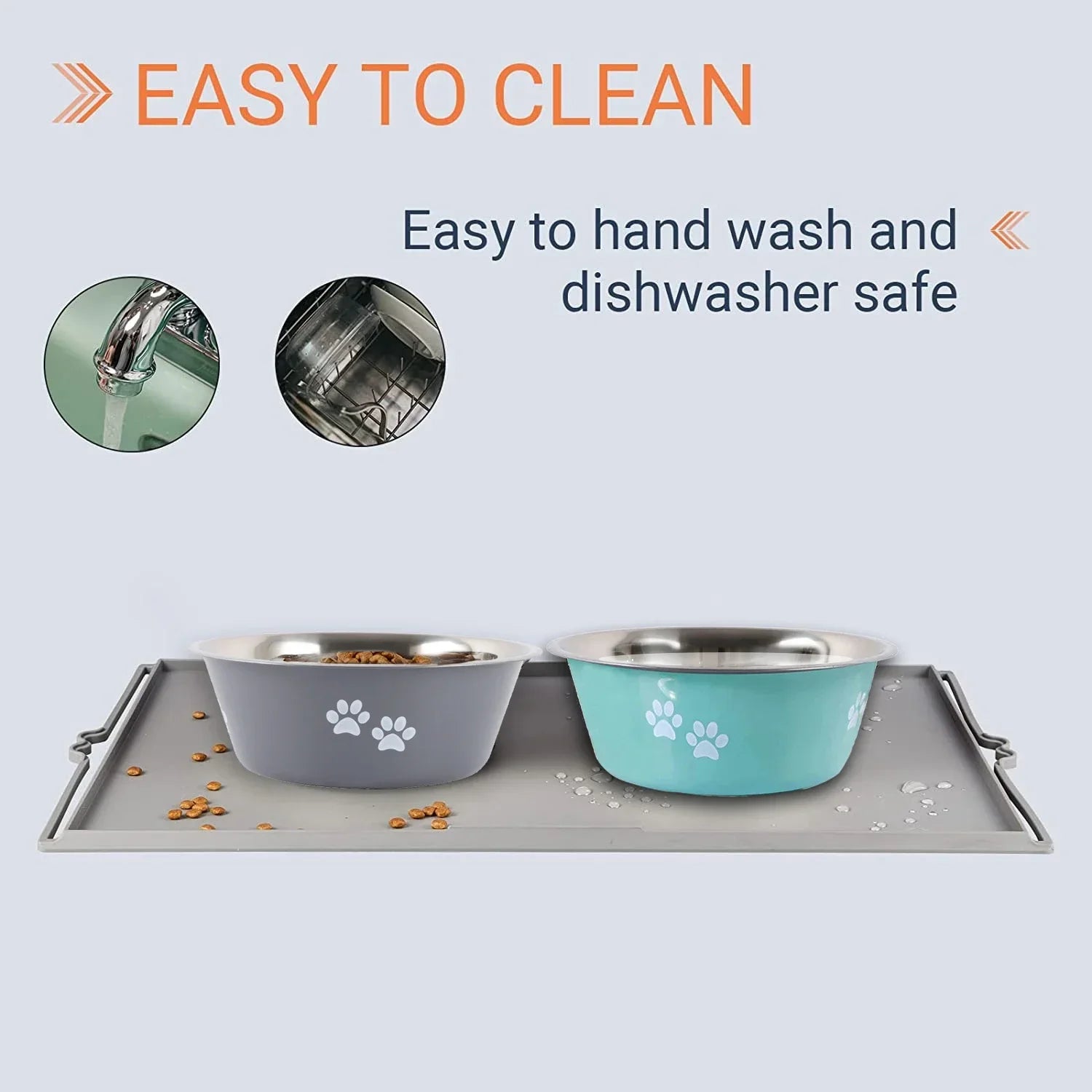 Non-Slip Dog Bowls for Small Medium Large Dog Feeder Bowls and Drinkers Stainless Steel Pet Feeders Pets Dogs Accessories