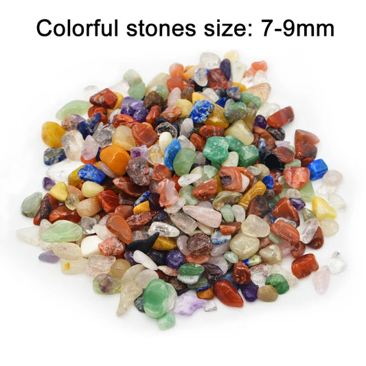 50G 100G Natural Aquarium Decoration Stone Fish Tank Background Colorful Crystal Rock Gravel Home Garden Decor Accessories 7-9Mm